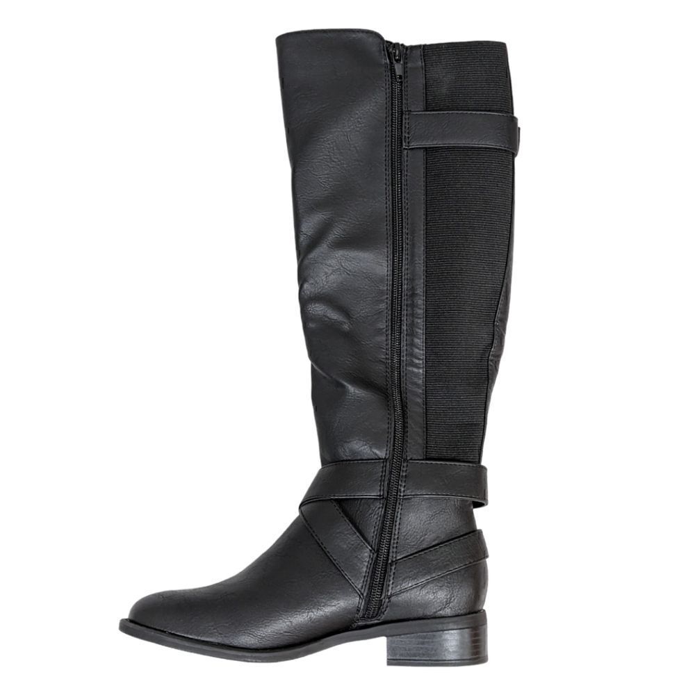 New Thalia Sodi Vada Riding Boots Black Knee High with Zip Size 5M - Picture 5 of 9